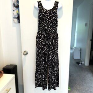 Navy blue floral print Jumpsuit - Size Small